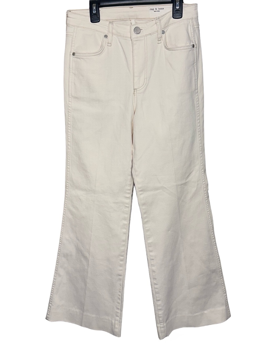 rag & bone Ruby Flare Trouser Pants in Ecru Size 25 - Picture 6 of 8